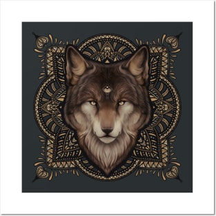 Wolf Mandala - Woke Wolf Posters and Art